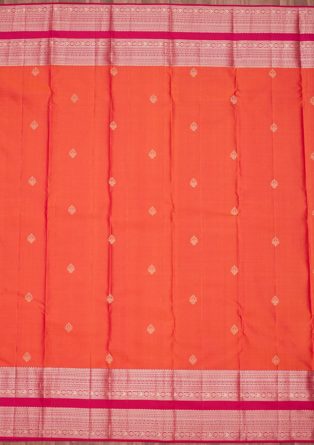 Orange Zariwork Pure Silk Saree