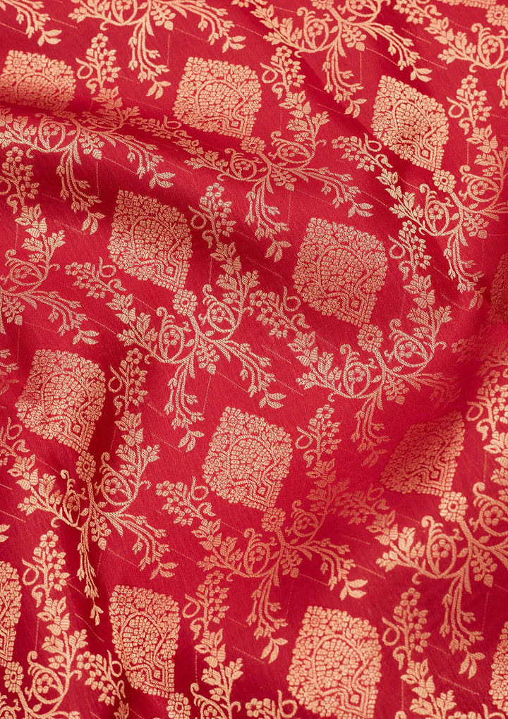 Maroon Zariwork Pure Silk Saree