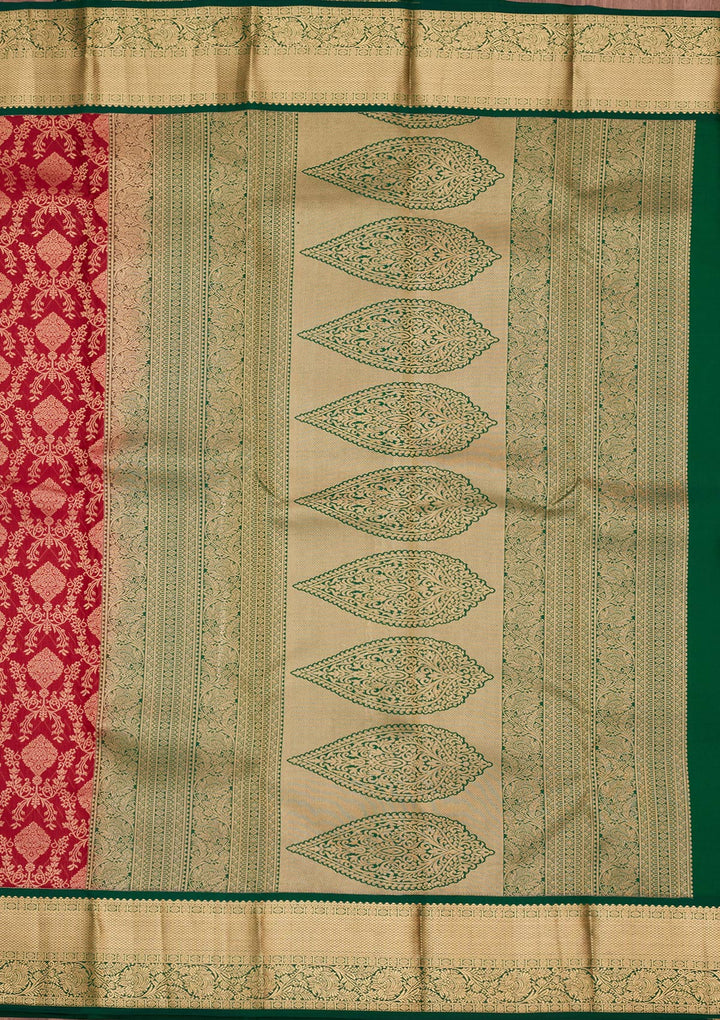Maroon Zariwork Pure Silk Saree