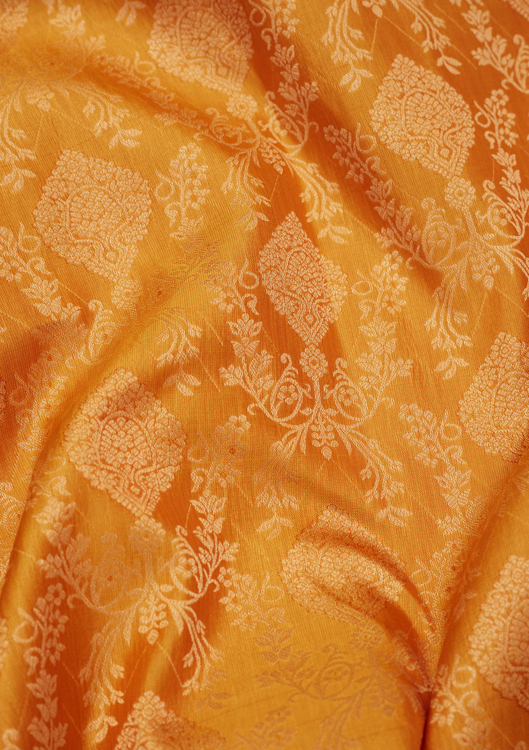 Mustard Zariwork Pure Silk Saree