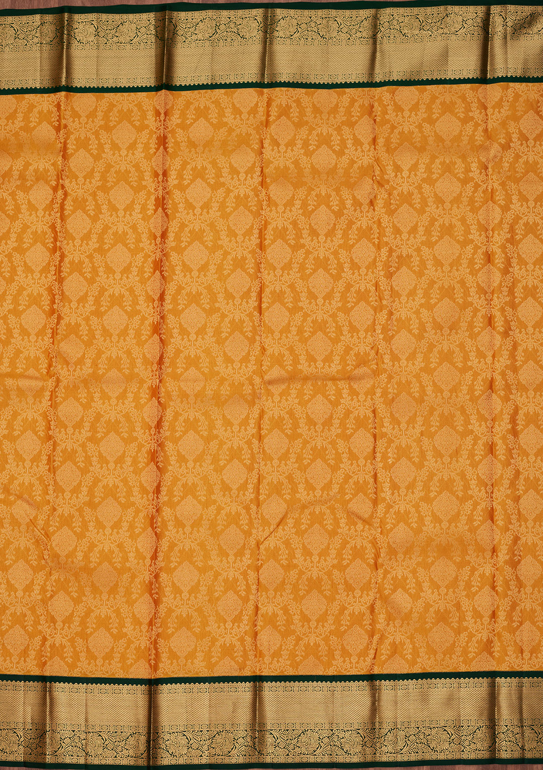 Mustard Zariwork Pure Silk Saree