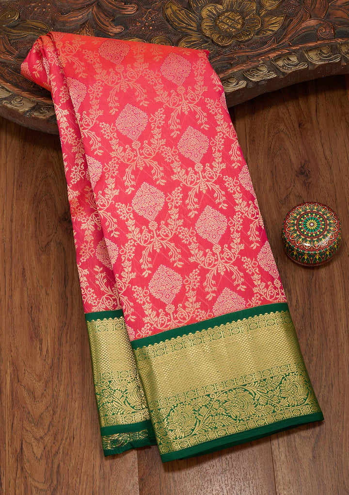 Pink Zariwork Pure Silk Saree
