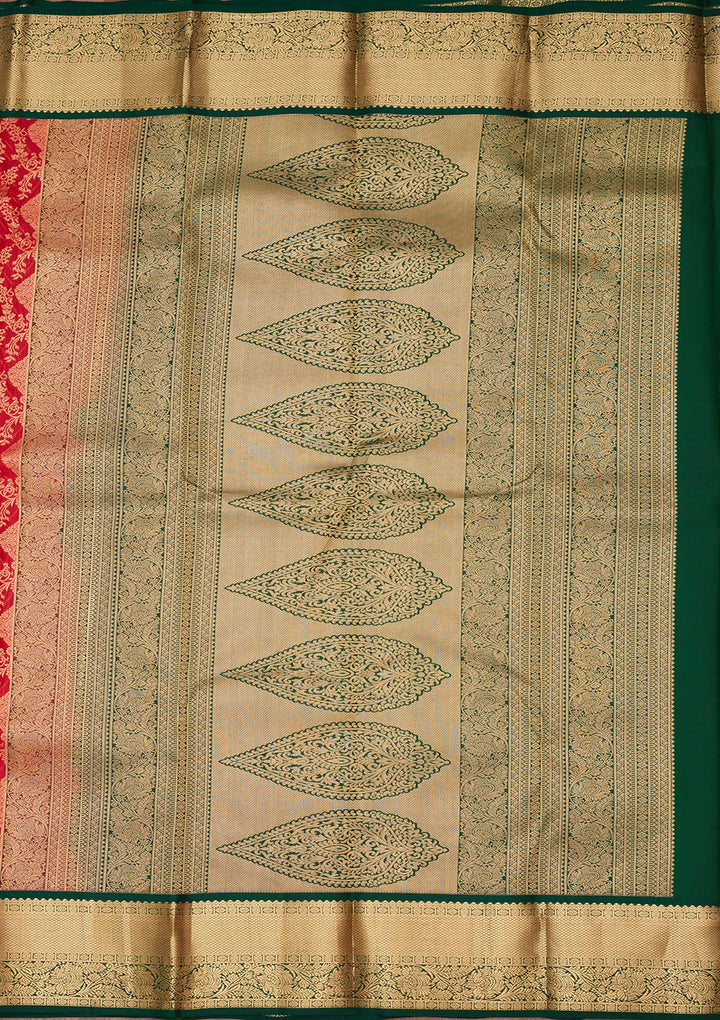 Red Zariwork Pure Silk Saree