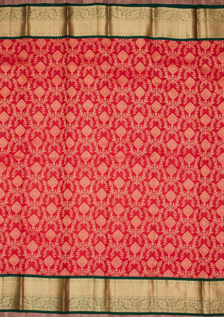 Red Zariwork Pure Silk Saree