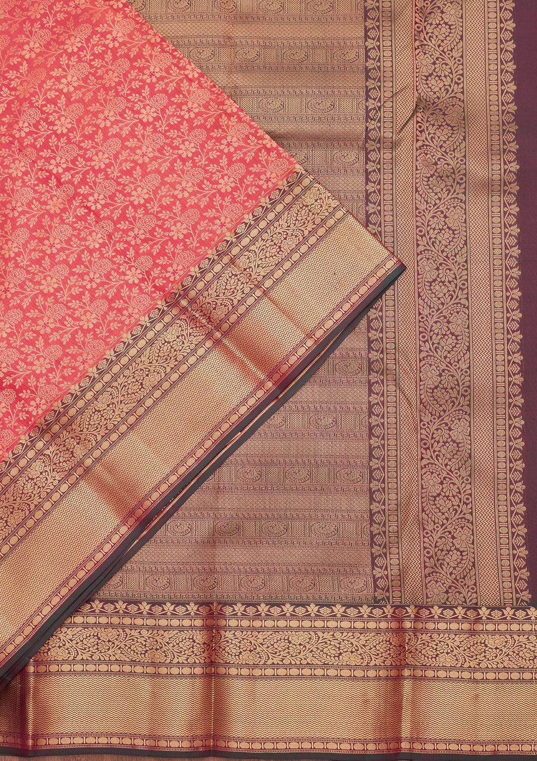 Pink Zariwork Pure Silk Saree