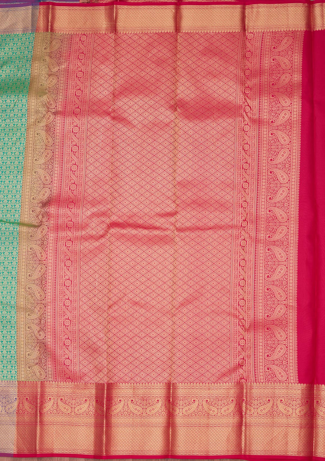 Rama Green Zariwork Pure Silk Saree