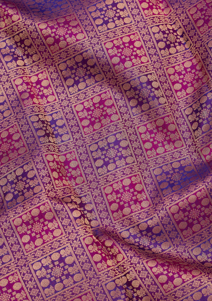 Purple Zariwork Pure Silk Saree
