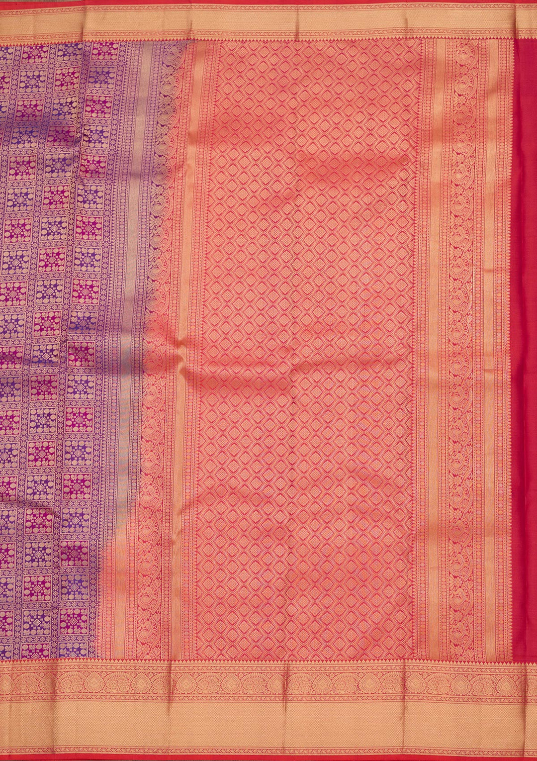 Purple Zariwork Pure Silk Saree