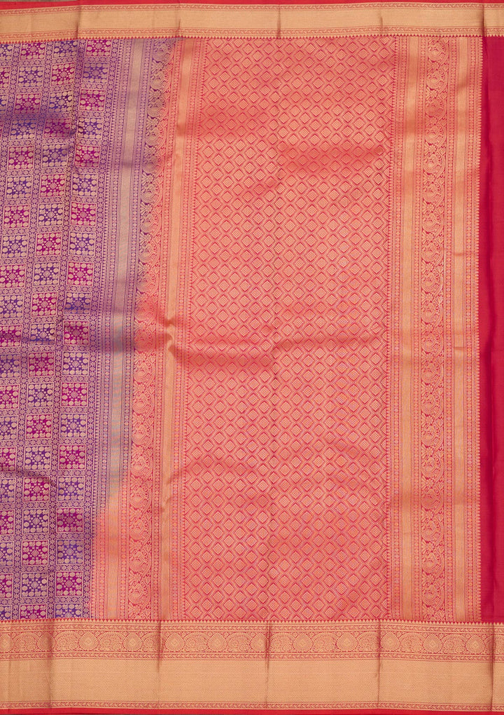 Purple Zariwork Pure Silk Saree