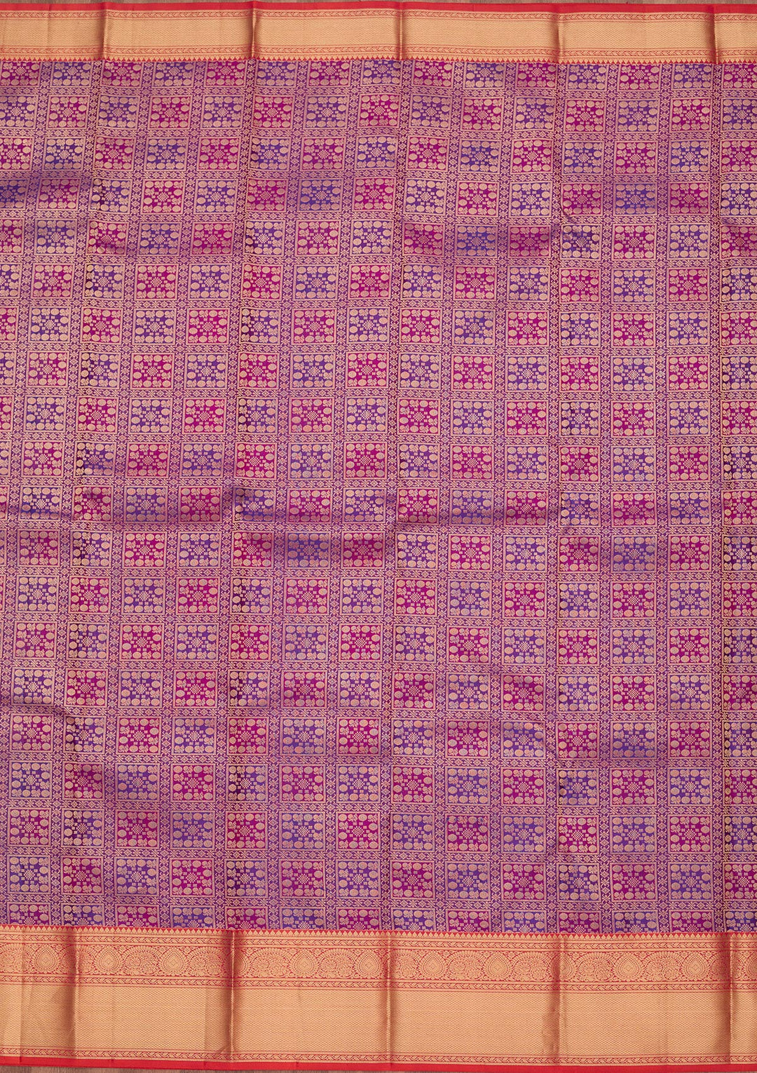 Purple Zariwork Pure Silk Saree