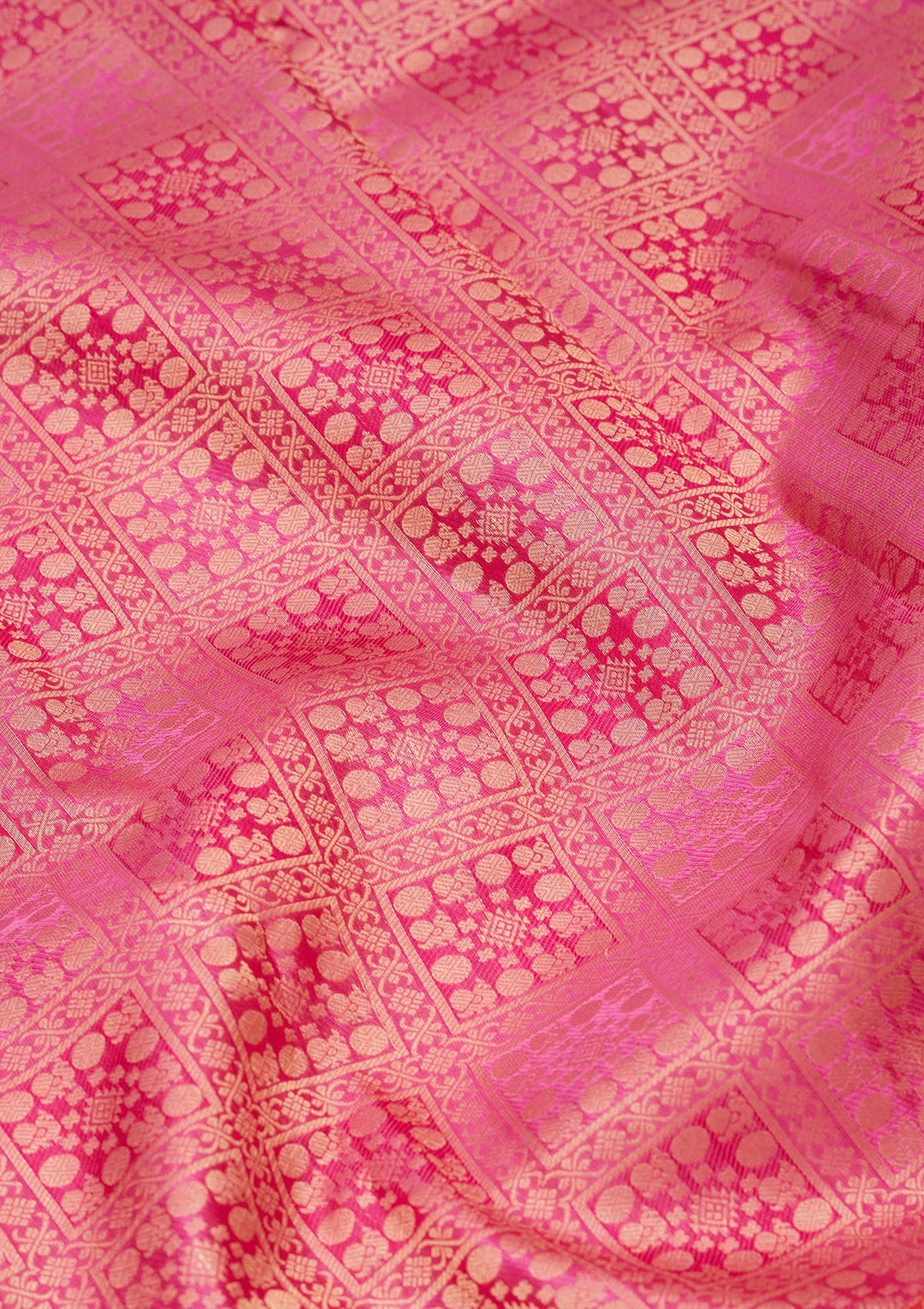 Rani Pink Zariwork Pure Silk Silk_Saree