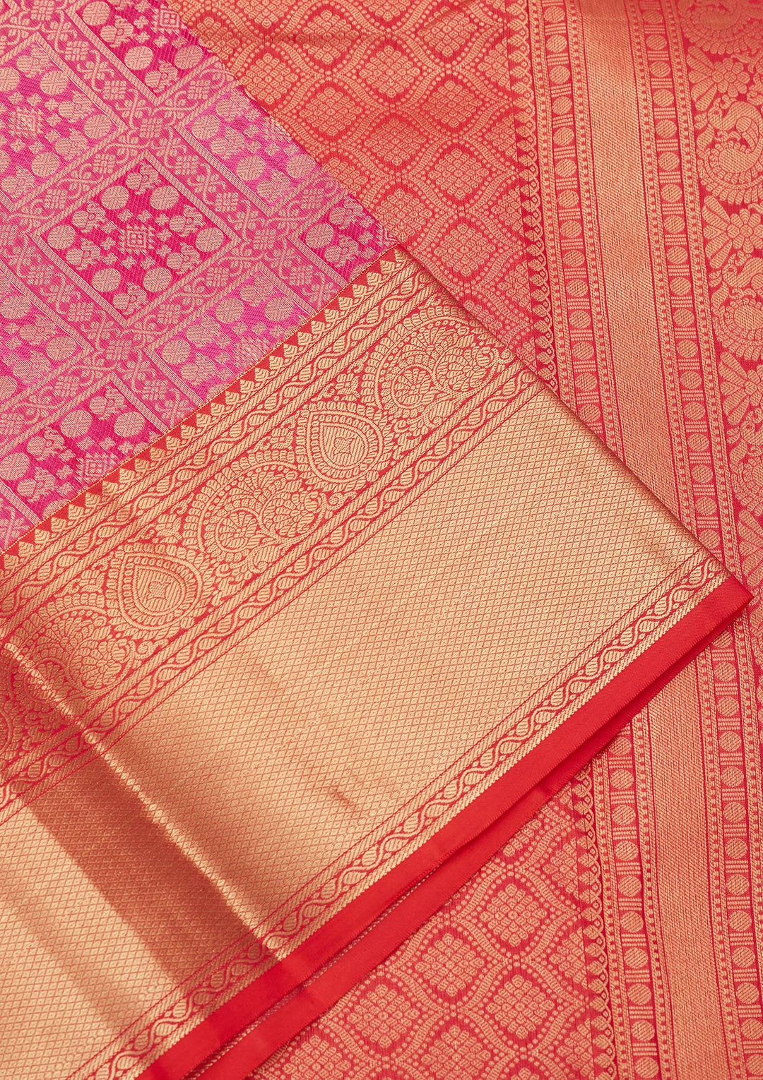 Rani Pink Zariwork Pure Silk Silk_Saree