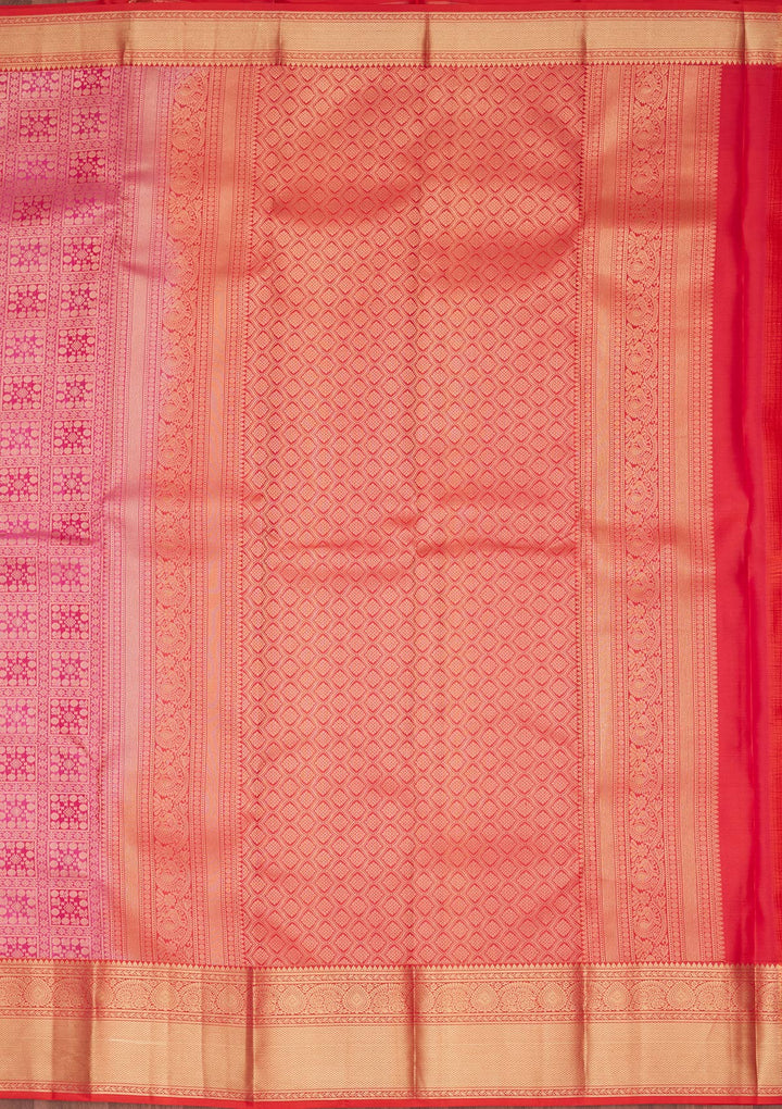 Rani Pink Zariwork Pure Silk Silk_Saree