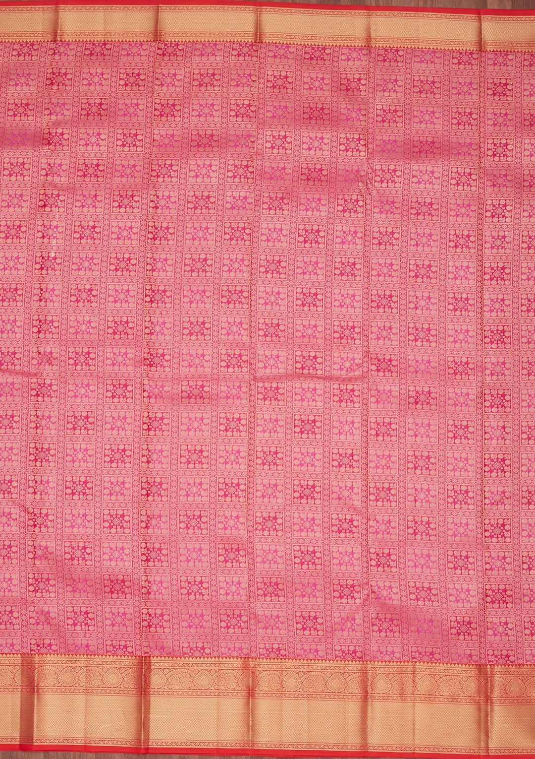Rani Pink Zariwork Pure Silk Silk_Saree