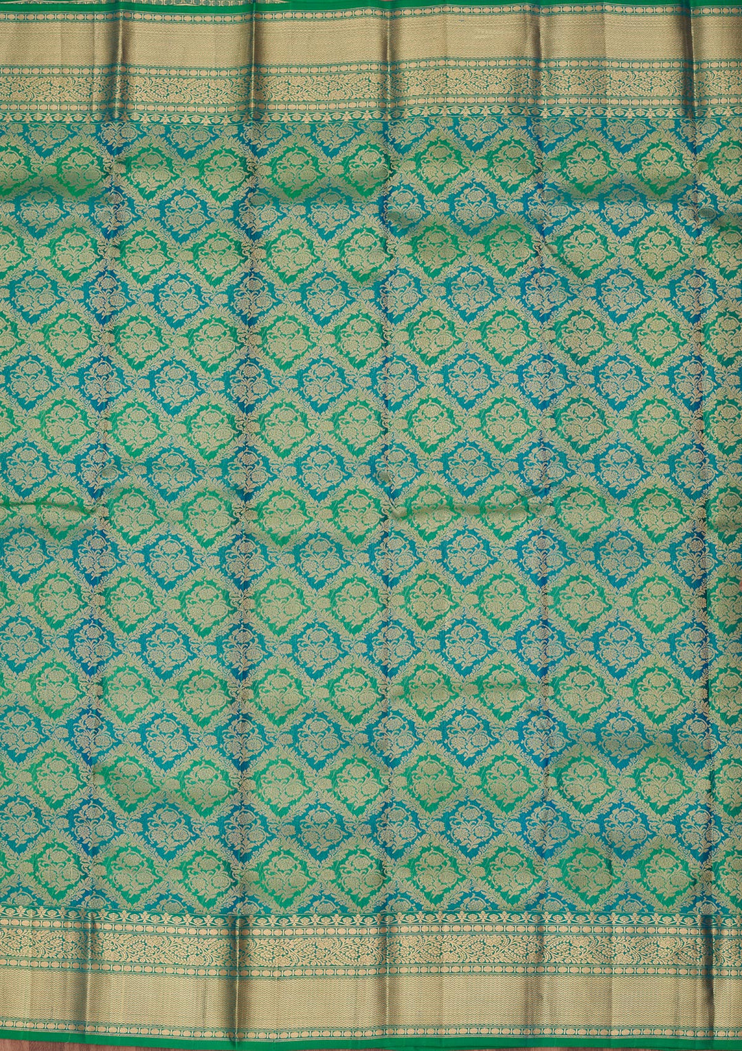Rama Green Zariwork Pure Silk Saree