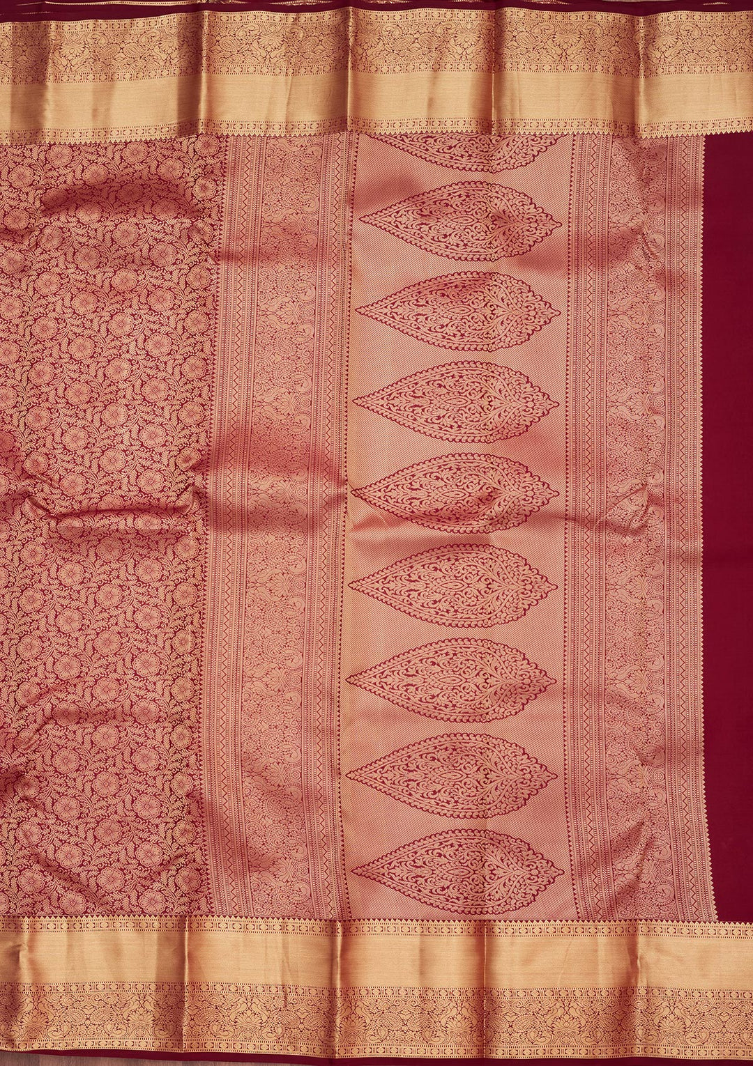 Brown Zariwork Pure Silk Saree