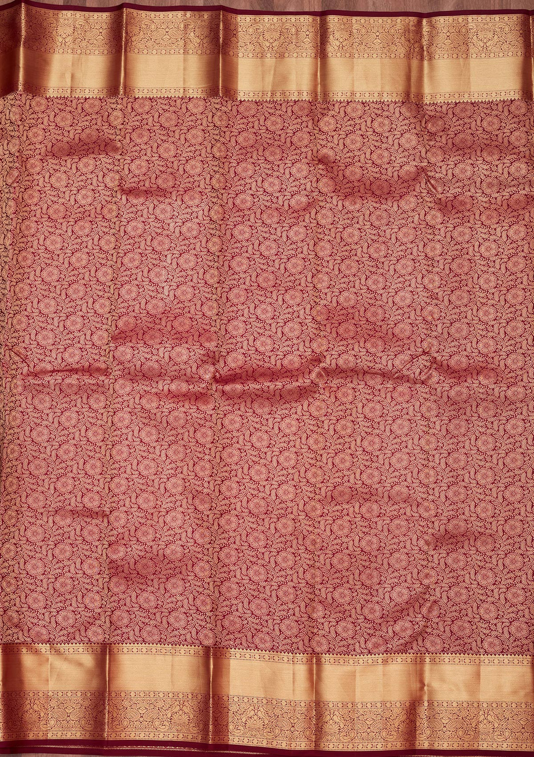 Brown Zariwork Pure Silk Saree
