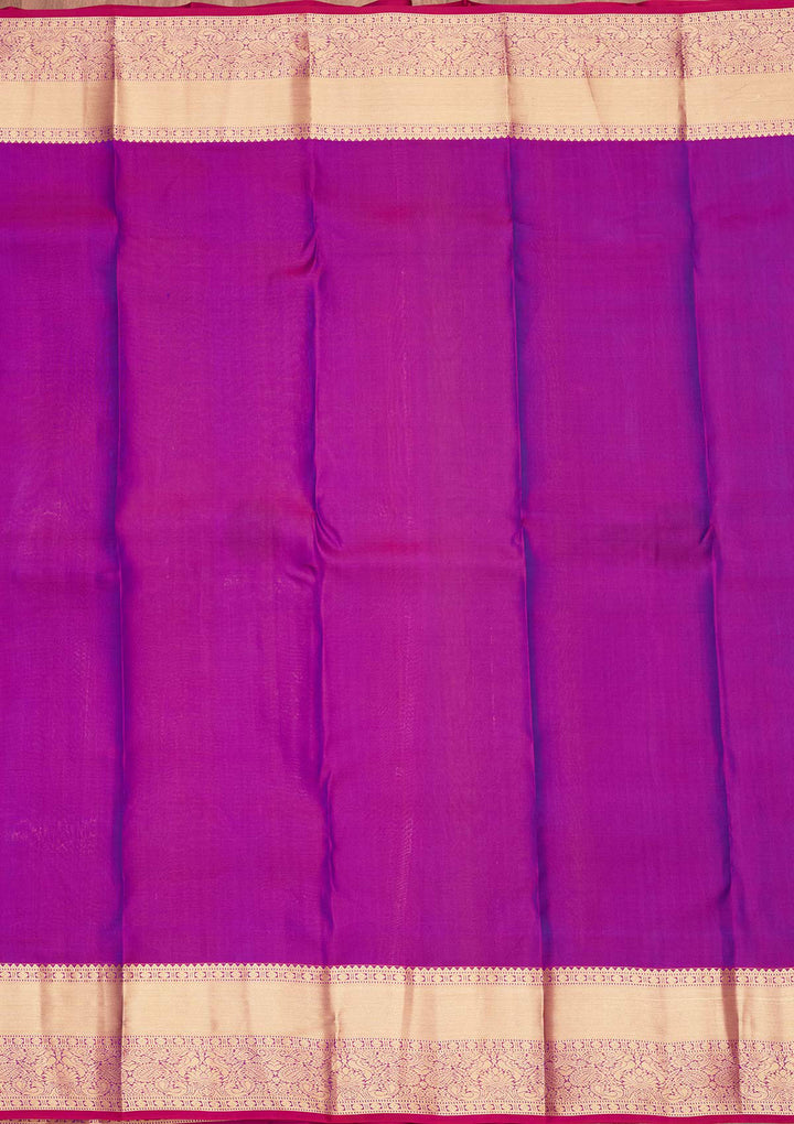 Peacock Blue Zariwork Pure Silk Saree