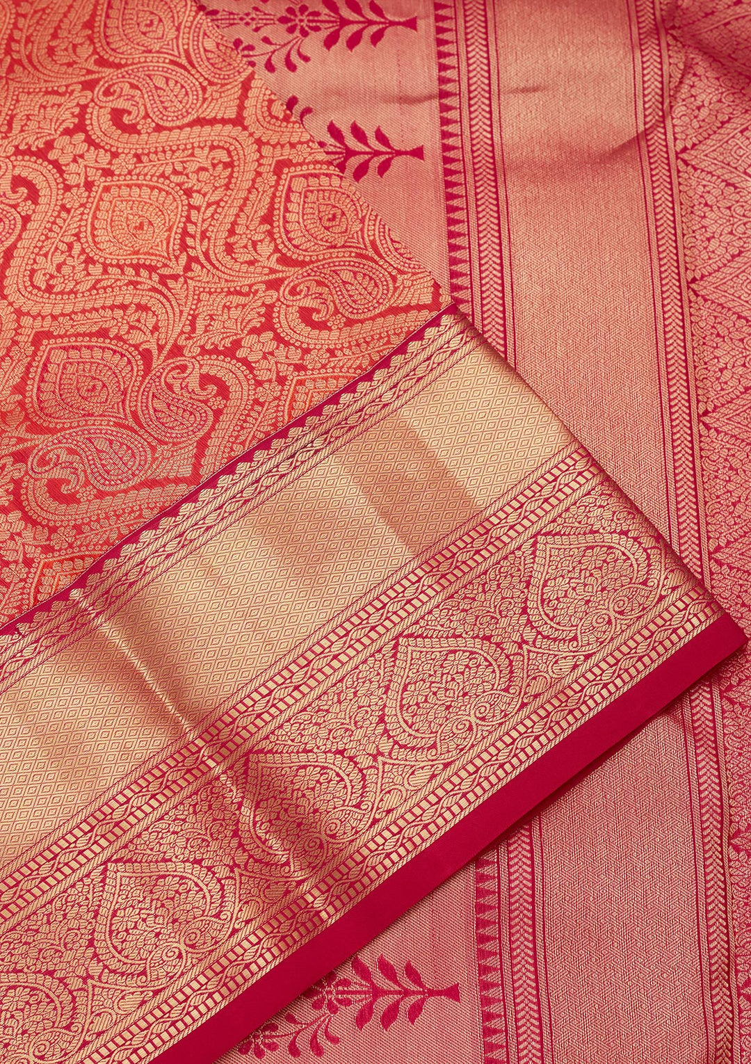 Orange Zariwork Pure Silk Saree