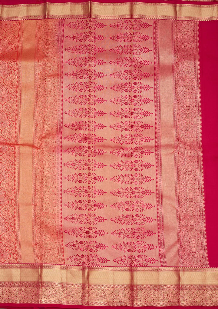 Orange Zariwork Pure Silk Saree