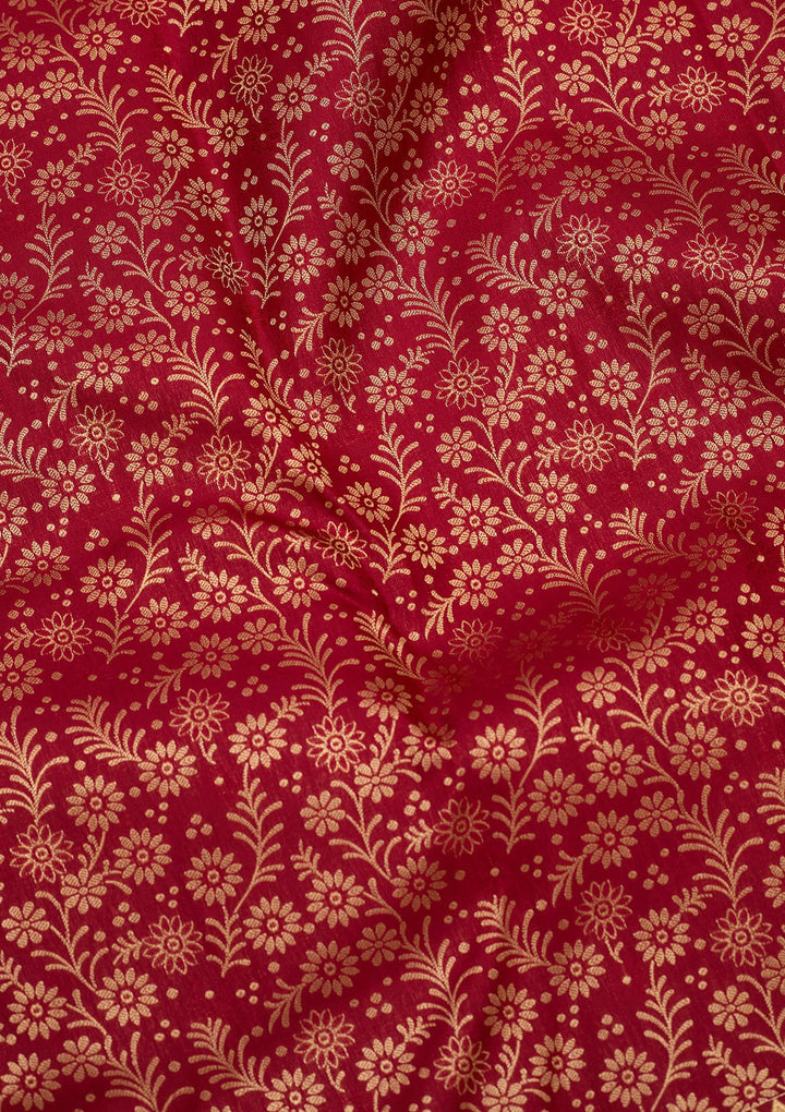 Maroon Zariwork Pure Silk Saree