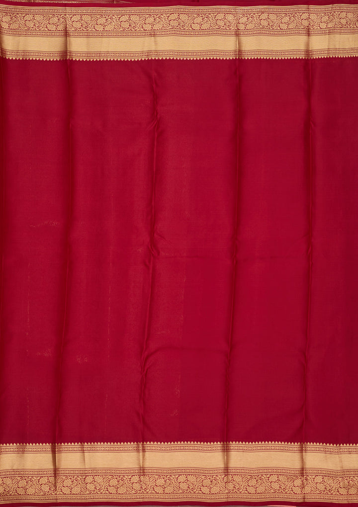 Maroon Zariwork Pure Silk Saree