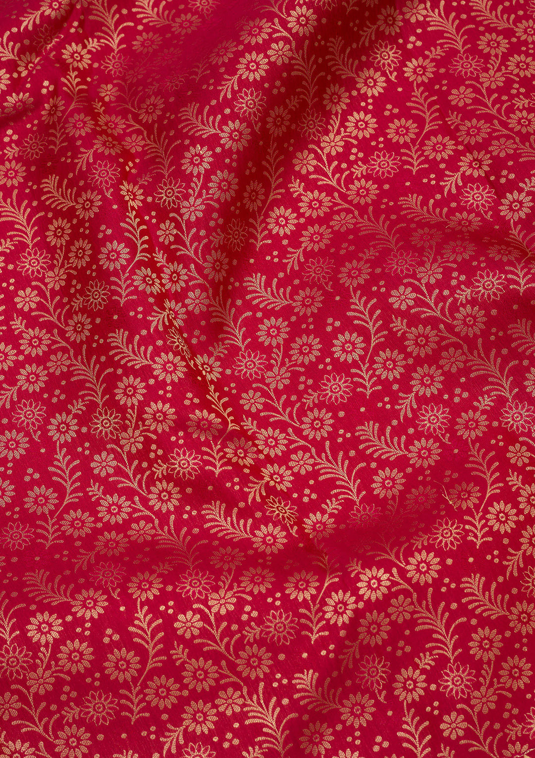 Rani Pink Zariwork Pure Silk Saree