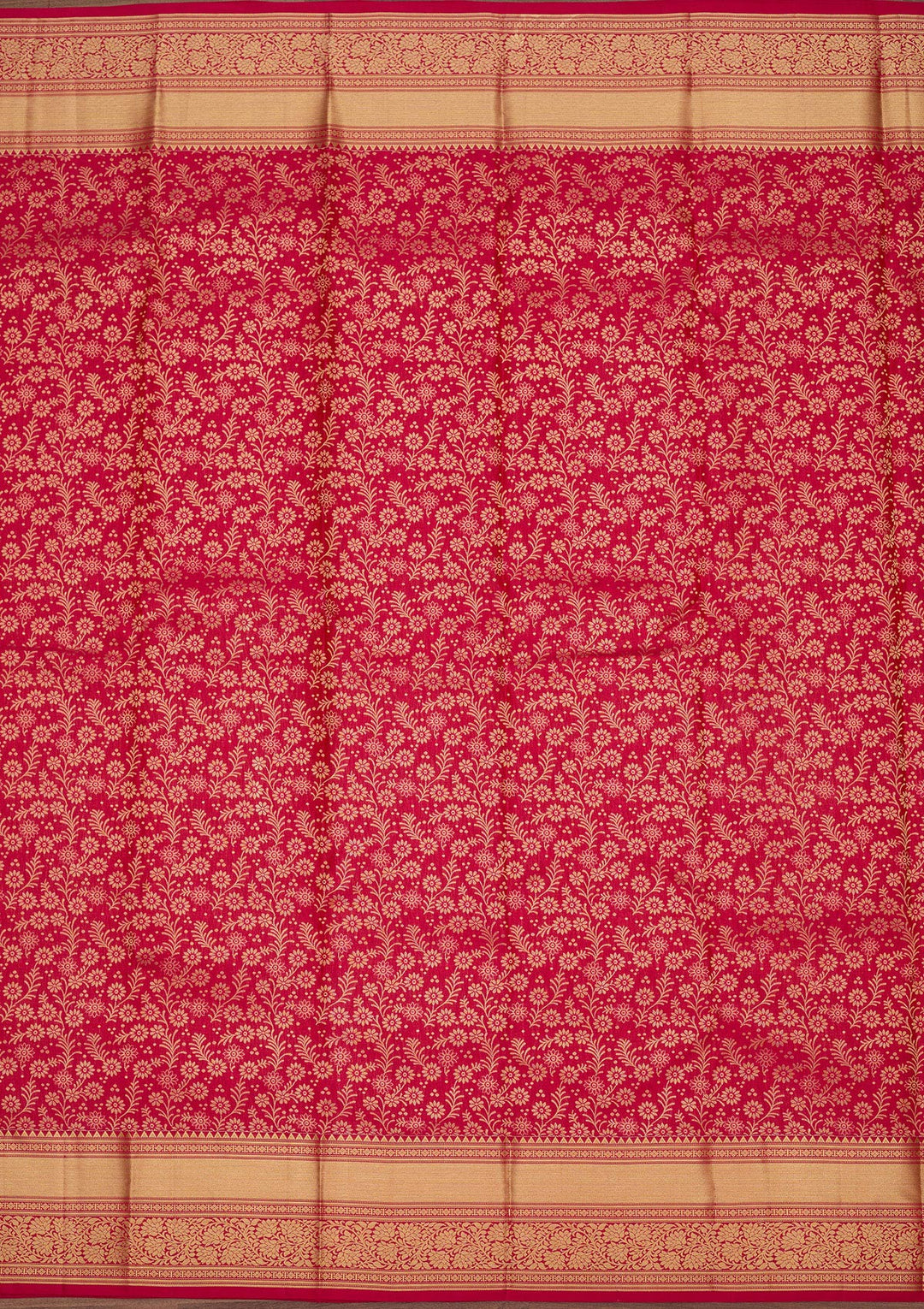 Rani Pink Zariwork Pure Silk Saree