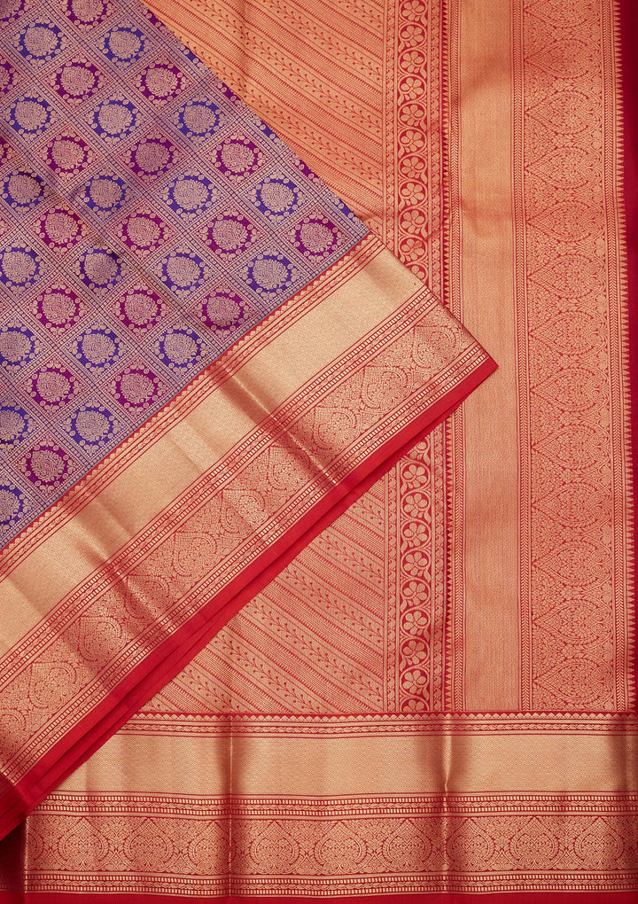 Purple Zariwork Pure Silk Saree