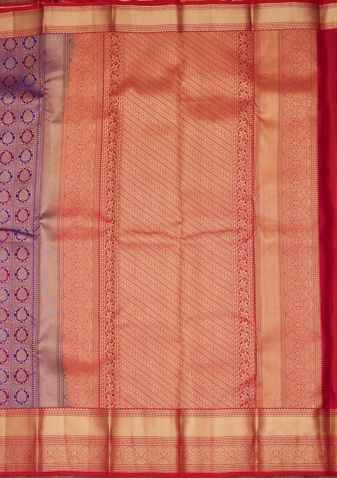 Purple Zariwork Pure Silk Saree