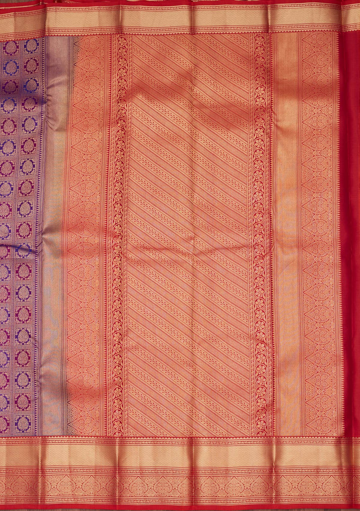 Purple Zariwork Pure Silk Saree