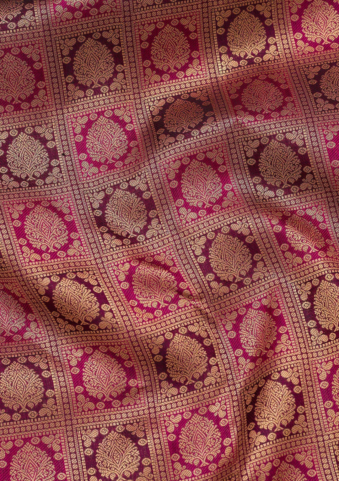 Wine Zariwork Pure Silk Saree