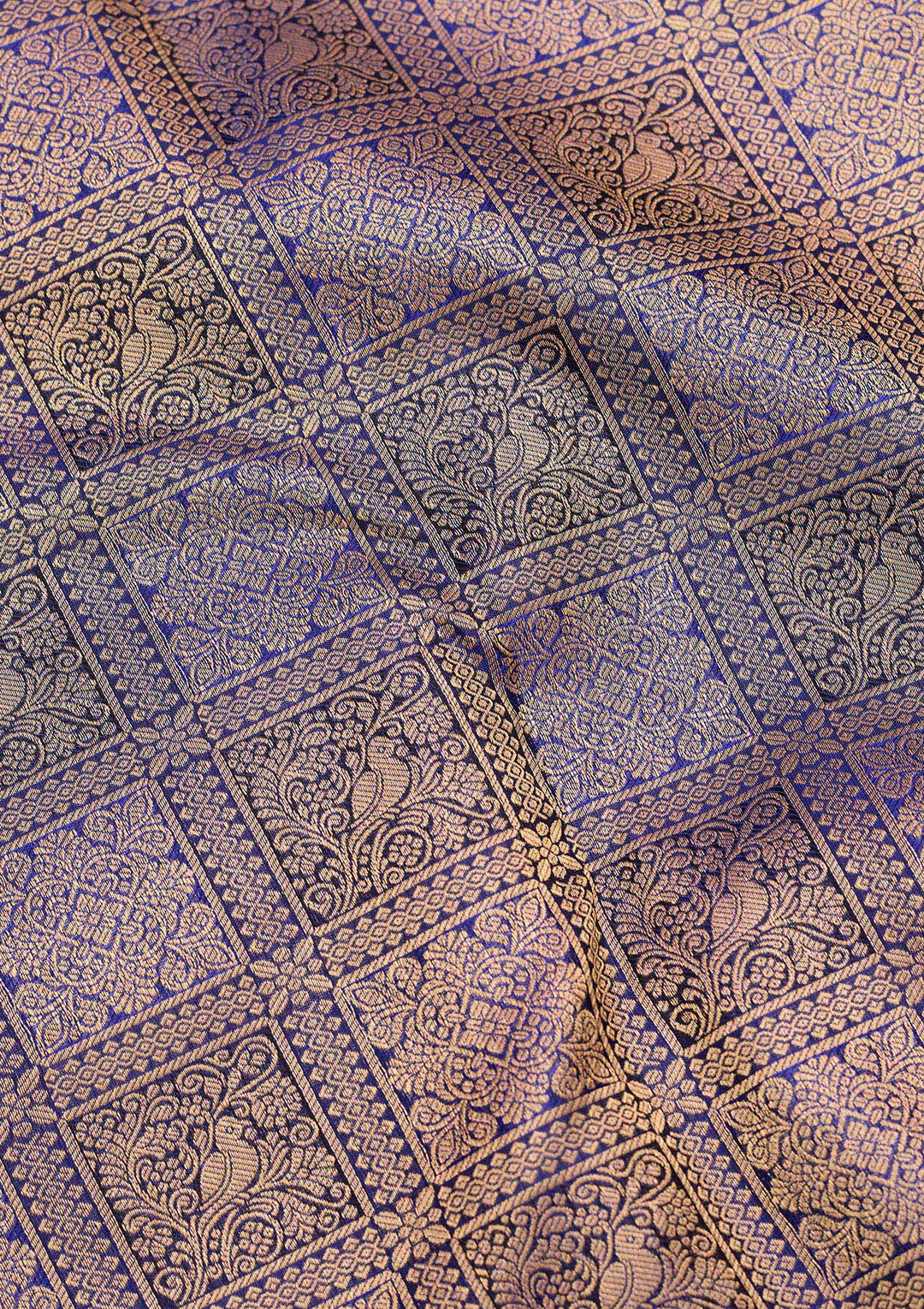 Royal Blue Zariwork Pure Silk Saree