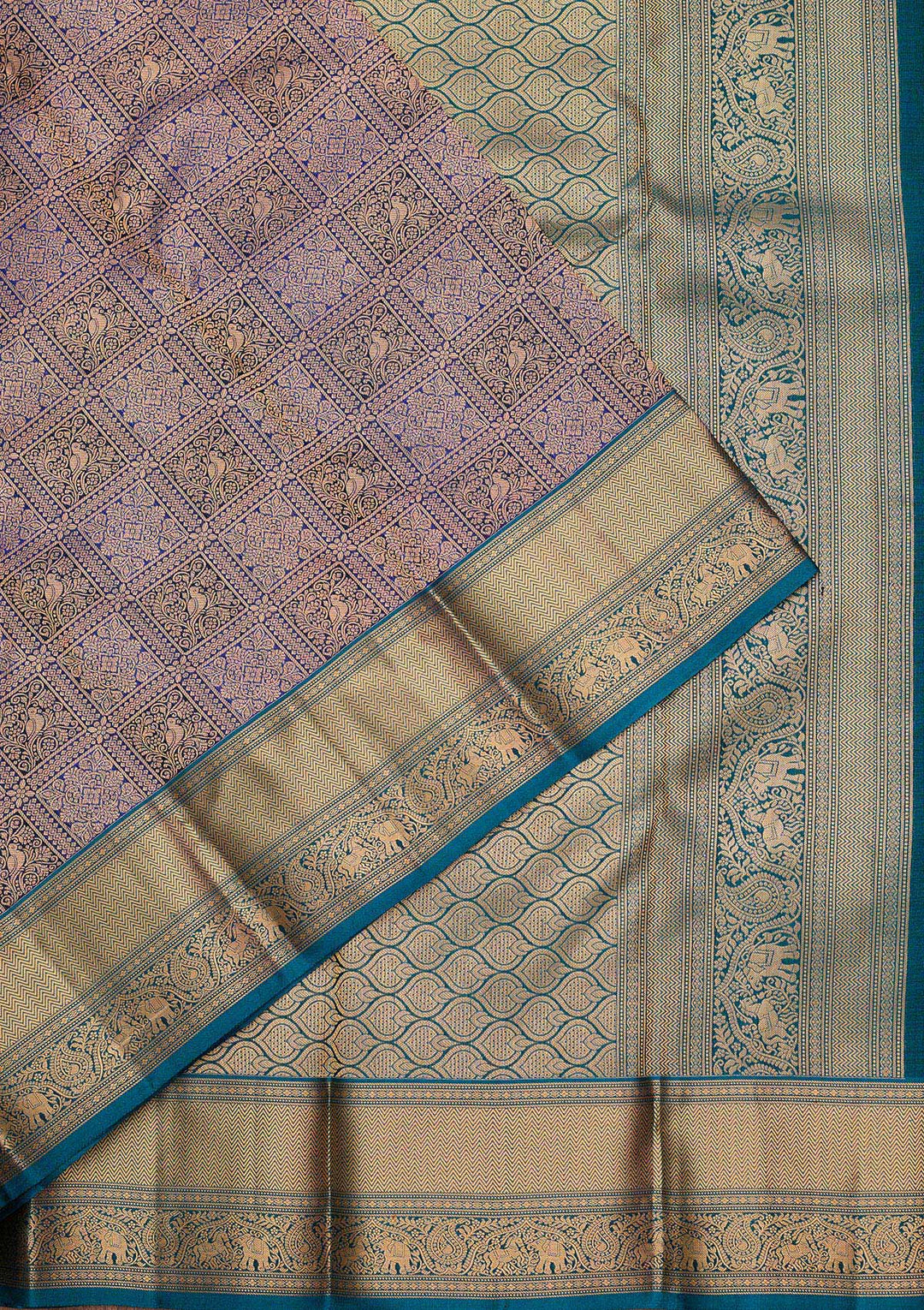 Royal Blue Zariwork Pure Silk Saree