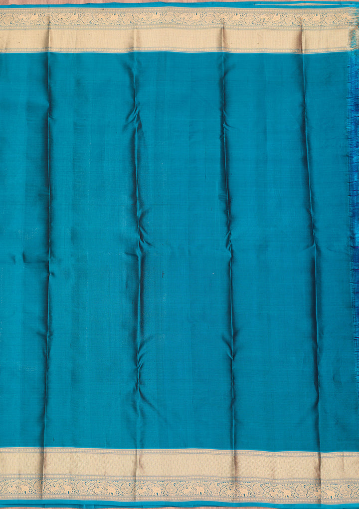 Royal Blue Zariwork Pure Silk Saree