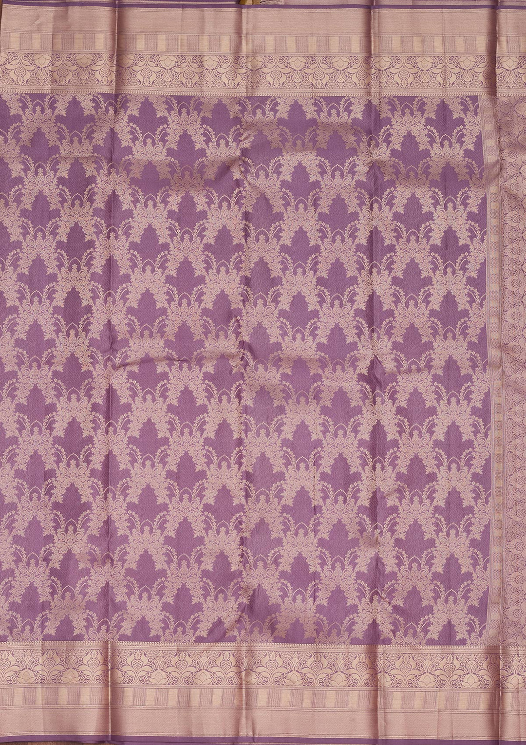 Mauve Zariwork Pure Silk Saree