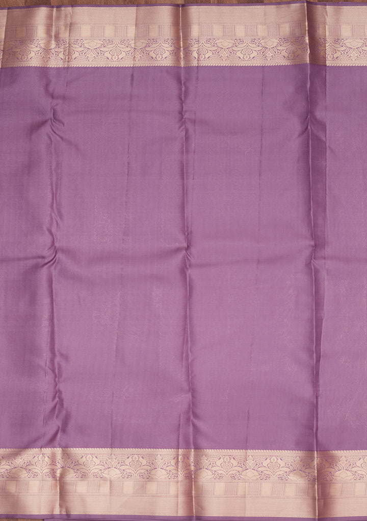 Mauve Zariwork Pure Silk Saree