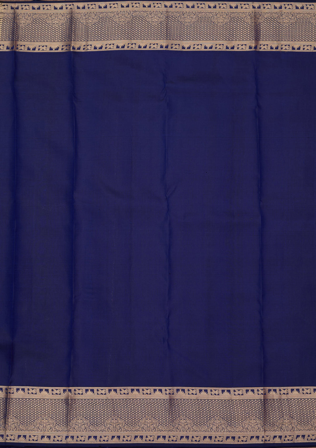 Navy Blue Zariwork (Gold) Silk Saree