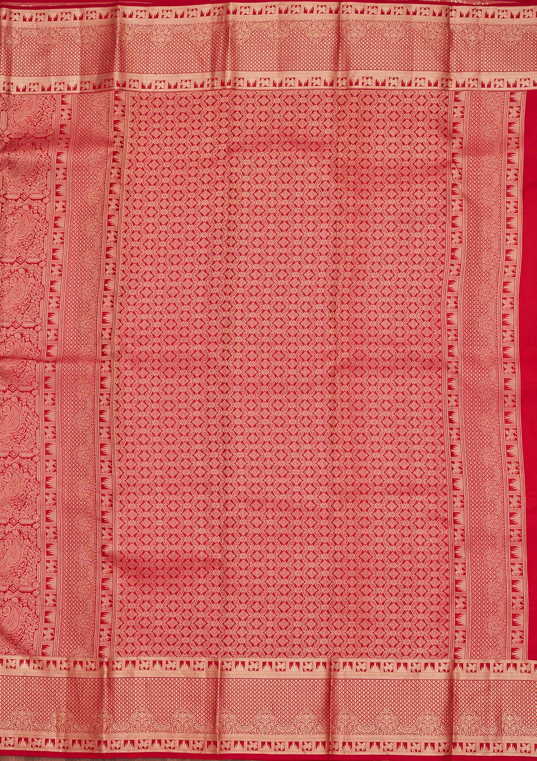 Red Zariwork Pure Silk Saree