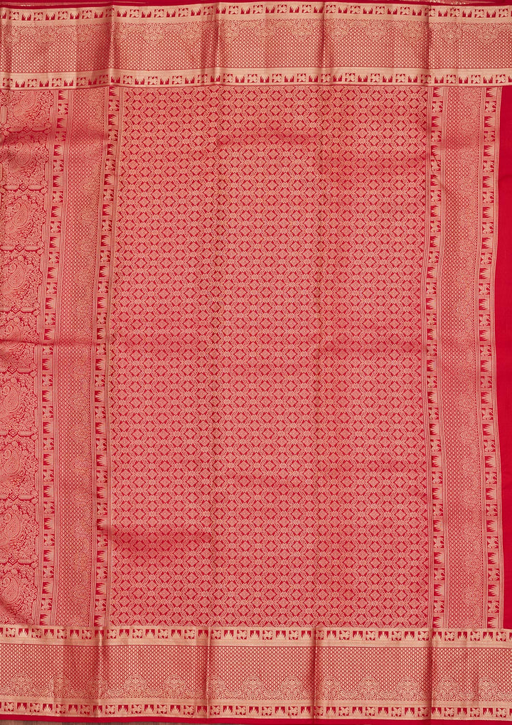 Red Zariwork Pure Silk Saree