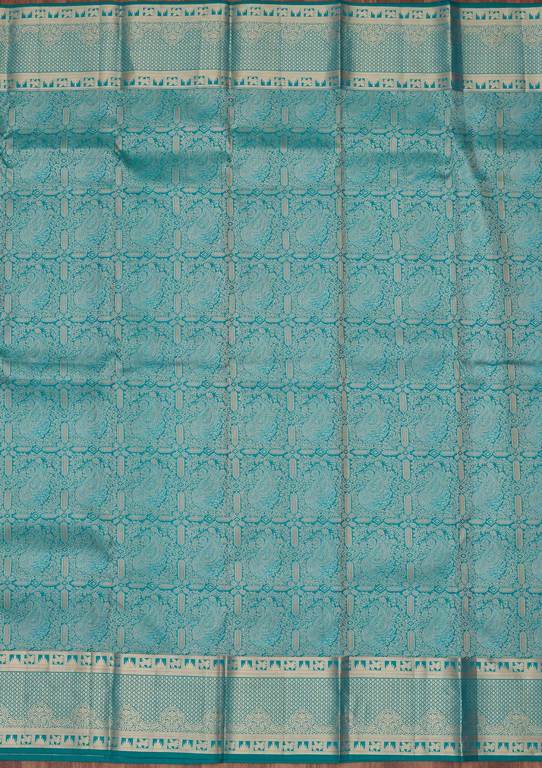 Sea Green Zariwork Pure Silk Saree