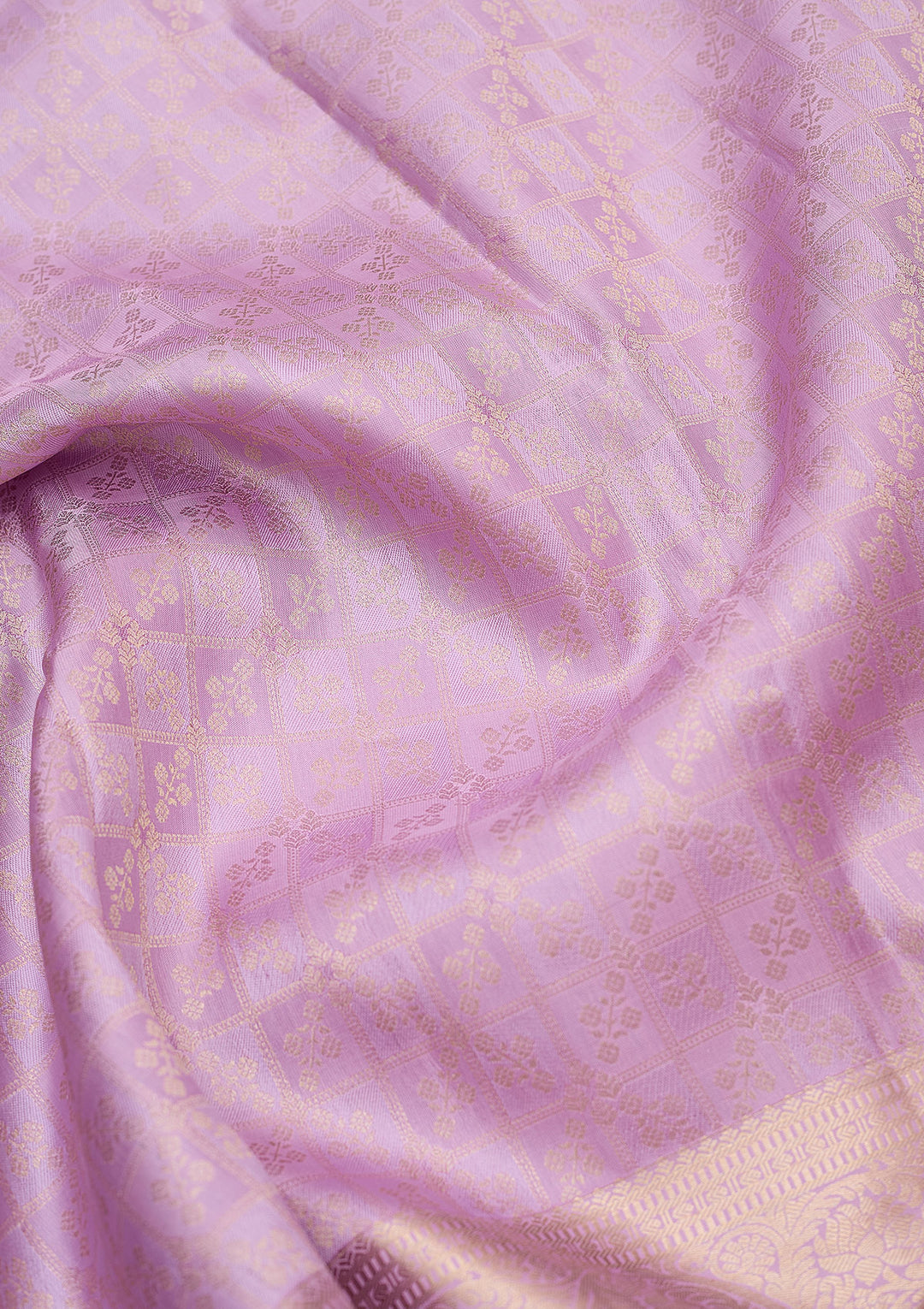 Lavender Zariwork (Gold) Silk Silk_Saree