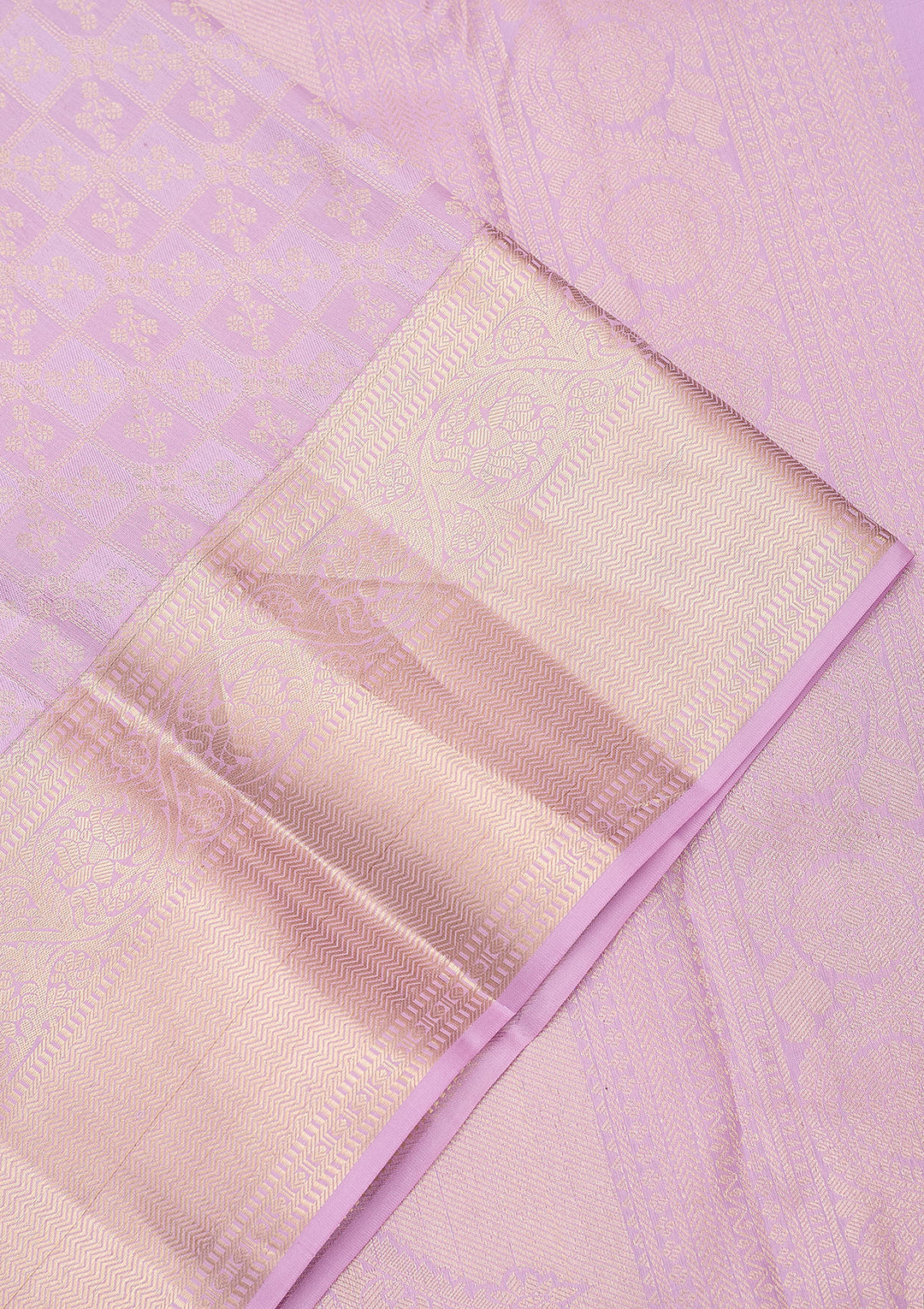 Lavender Zariwork (Gold) Silk Silk_Saree