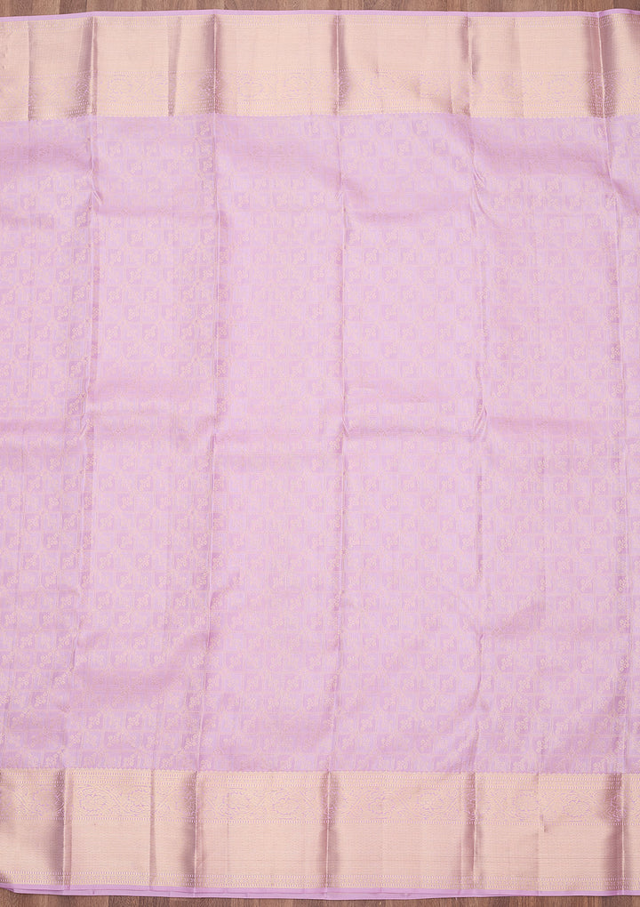 Lavender Zariwork (Gold) Silk Silk_Saree