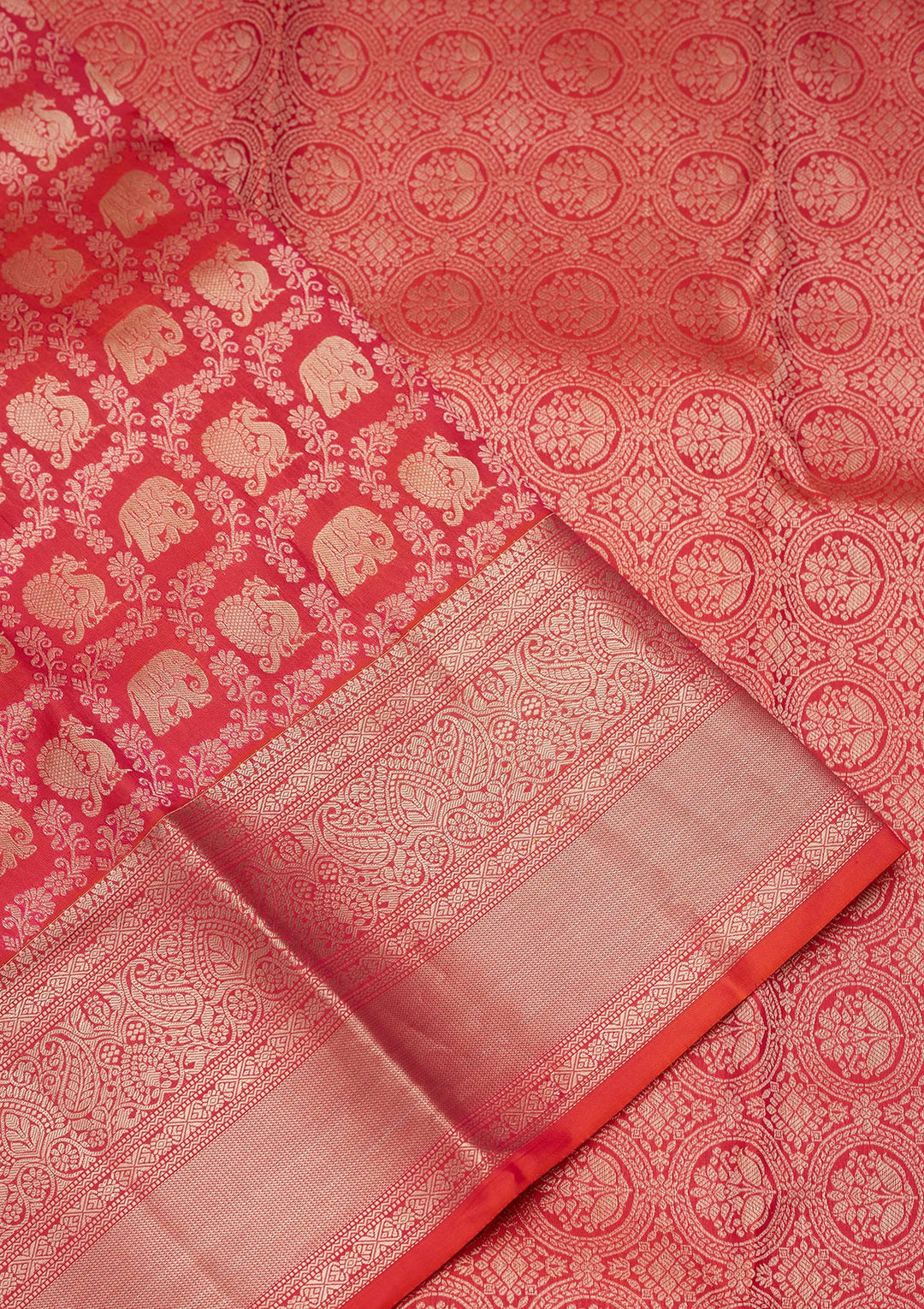 Orange Zariwork Pure Silk Saree