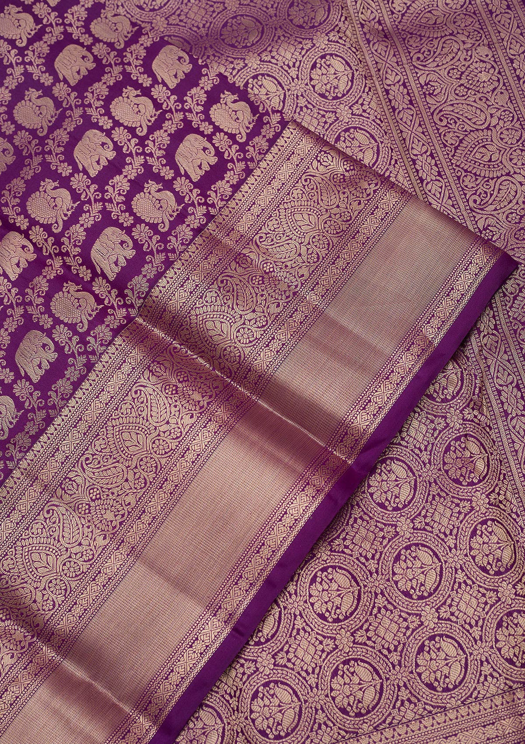 Purple Zariwork (Silver) Silk Silk_Saree