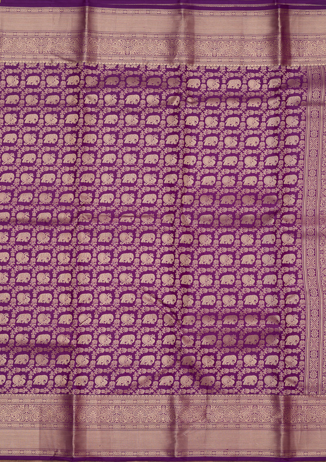 Purple Zariwork (Silver) Silk Silk_Saree