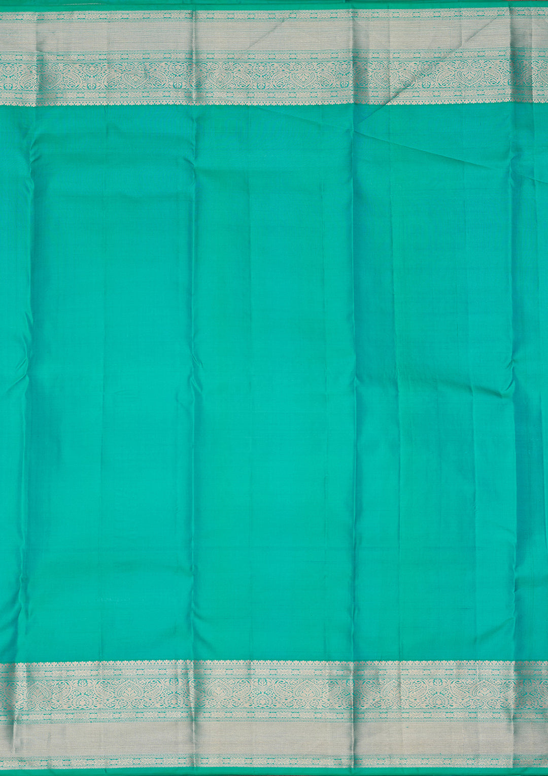 Turquoise Blue Zariwork Pure Silk Saree