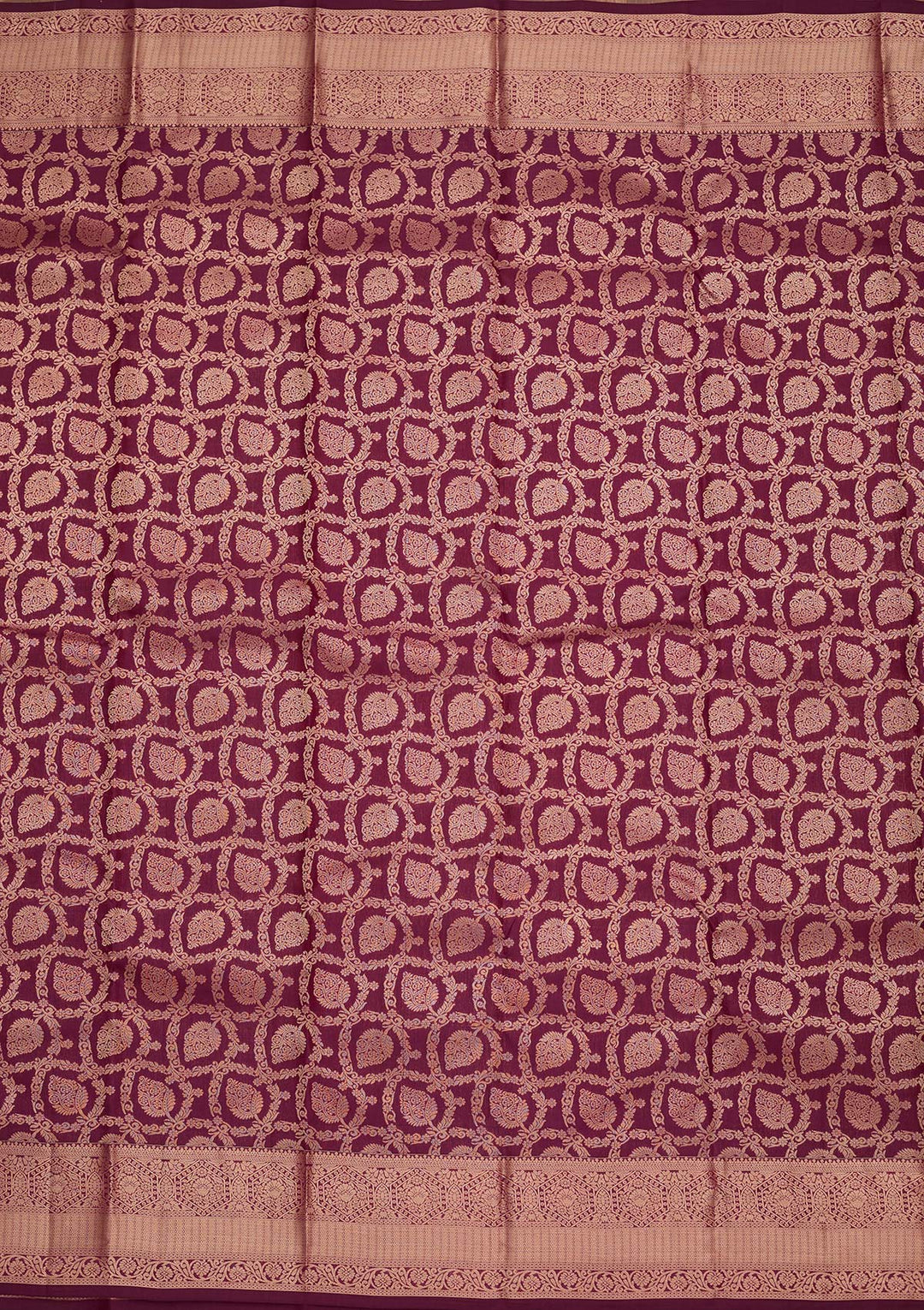 Wine Zariwork Pure Silk Saree