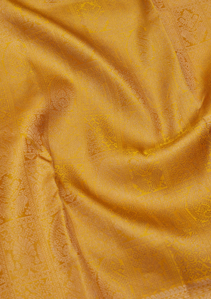Yellow Zariwork Pure Silk Saree